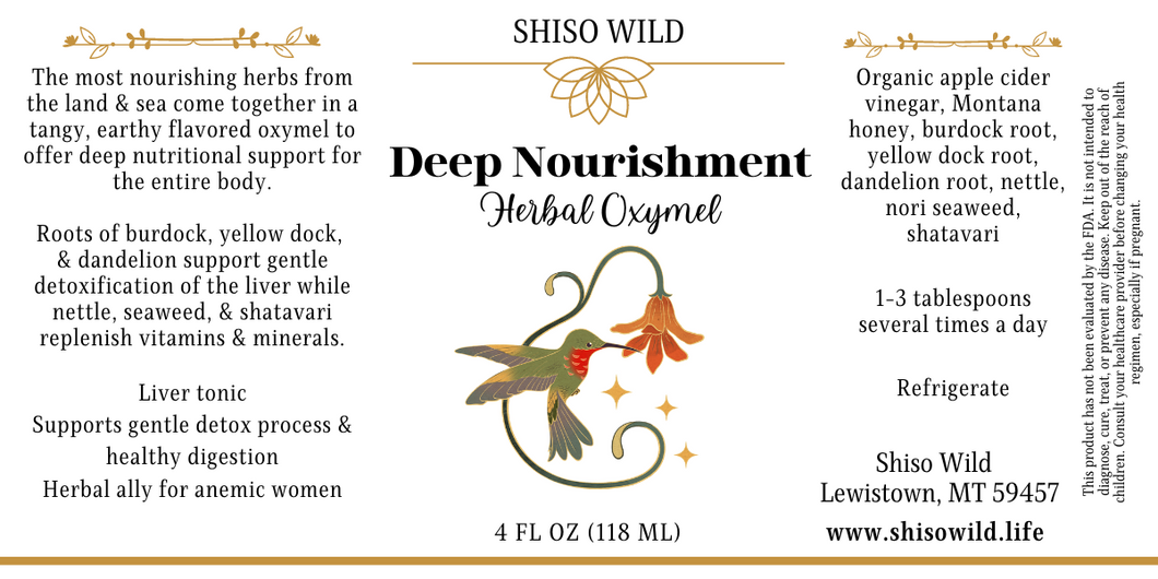 Deep Nourishment Oxymel